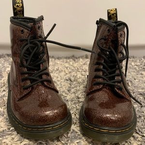 Dr martens brown glitter boots